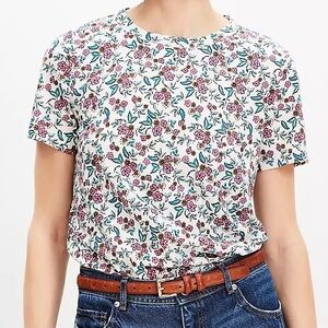 LOFT Floral Everyday Crew Tee